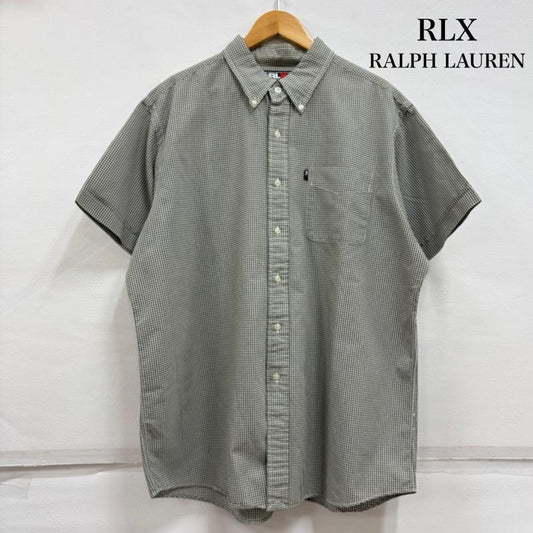 アールエルエックスラルフローレン RLXRALPHLAUREN シャツ、ブラウス 半袖 半袖 ボタンダウン ギンガムチェック ポケット シャツ LL チェック カーキ / カーキ / khaki X 白 / ホワイト / white メンズ USED 古着 中古 50163603