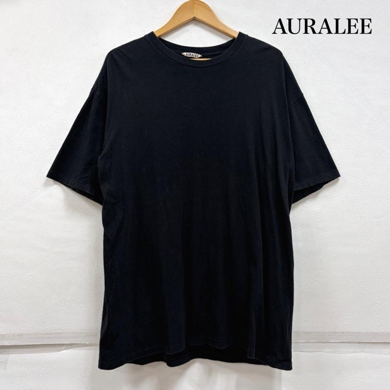オーラリー AURALEE Tシャツ 半袖 半袖 オーバーサイズ ビックシルエット 無地 Tシャツ 5 無地 黒 / ブラック / black メンズ USED 古着 中古 50163605