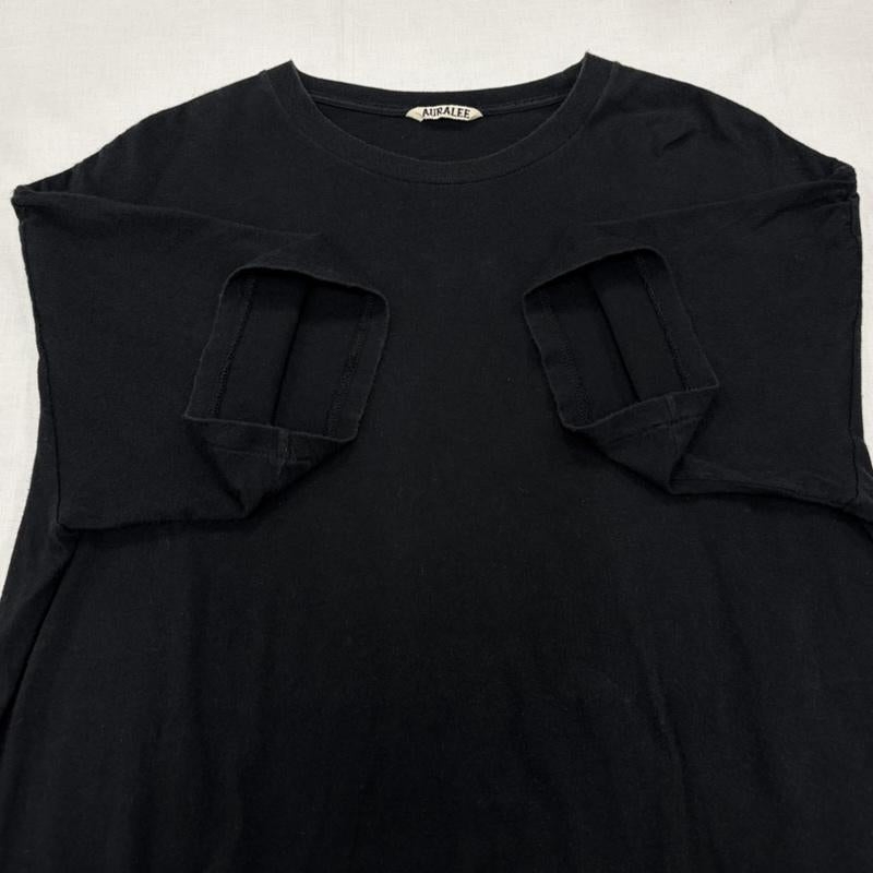 オーラリー AURALEE Tシャツ 半袖 半袖 オーバーサイズ ビックシルエット 無地 Tシャツ 5 無地 黒 / ブラック / black メンズ USED 古着 中古 50163605