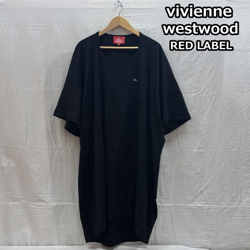ヴィヴィアン ウエストウッド レッドレーベル Vivienne Westwood red label ワンピース ロングスカート オーブ ロゴ 刺繍 クルーネック 半袖 ロング Tシャツ ワンピース 16-12-512011 - 黒 / ブラック / black レディース USED 古着 中古 50163608