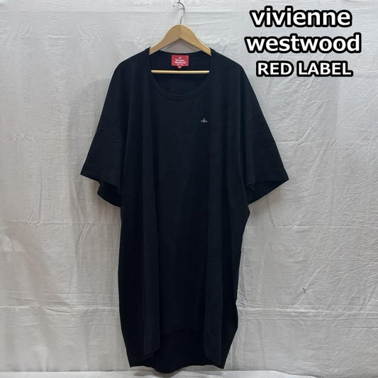 ヴィヴィアン ウエストウッド レッドレーベル Vivienne Westwood red label ワンピース ロングスカート オーブ ロゴ 刺繍 クルーネック 半袖 ロング Tシャツ ワンピース 16-12-512011 - 黒 / ブラック / black レディース USED 古着 中古 50163608
