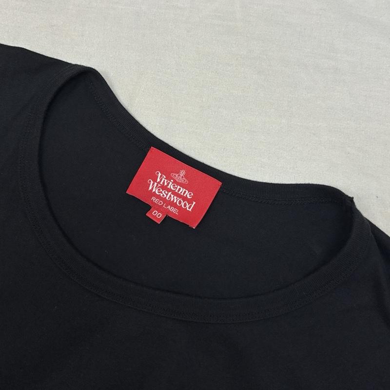 ヴィヴィアン ウエストウッド レッドレーベル Vivienne Westwood red label ワンピース ロングスカート オーブ ロゴ 刺繍 クルーネック 半袖 ロング Tシャツ ワンピース 16-12-512011 - 黒 / ブラック / black レディース USED 古着 中古 50163608