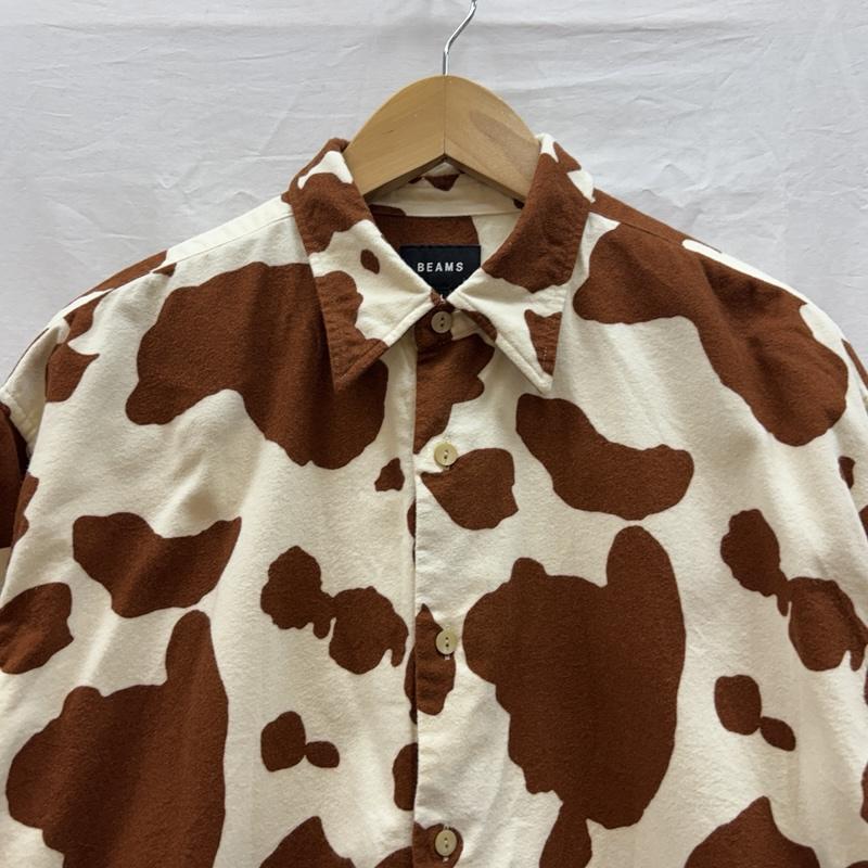 ビームス BEAMS シャツ、ブラウス 長袖 アニマル イージー 起毛 コットン ビッグシルエット シャツ 11-11-6230-803 M メンズ USED 古着 中古 50163611