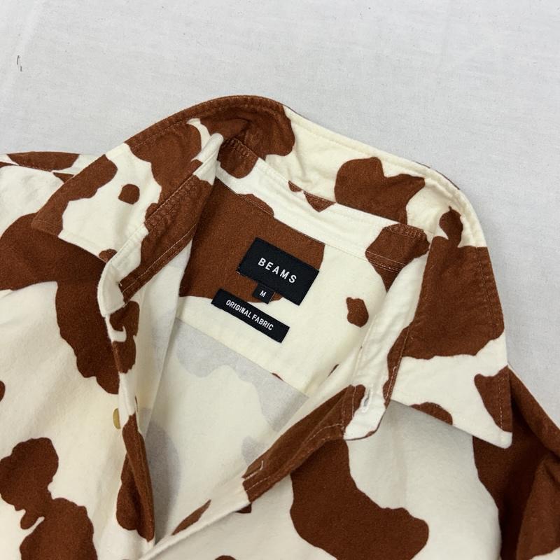 ビームス BEAMS シャツ、ブラウス 長袖 アニマル イージー 起毛 コットン ビッグシルエット シャツ 11-11-6230-803 M メンズ USED 古着 中古 50163611