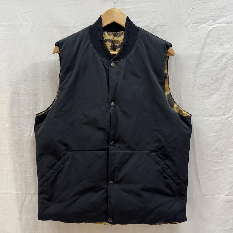 コロンビア Columbia ジャケット、上着 ダウンベスト PM5671 リバーシブル カモフラ迷彩 無地 ナイロン ダウン ベスト L 無地 X カモフラージュ柄・迷彩 メンズ USED 古着 中古 50163616