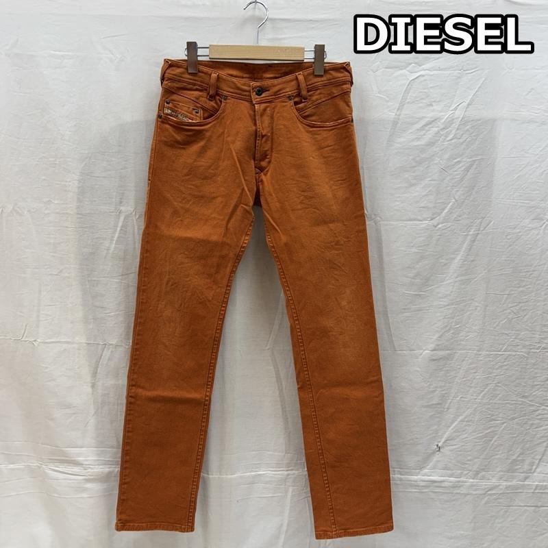 ディーゼル DIESEL パンツ デニム、ジーンズ IAKOP WASH0111D ストレッチ カラーデニム スリム テーパード パンツ 30インチ 橙 / オレンジ / orange メンズ USED 古着 中古 50163620