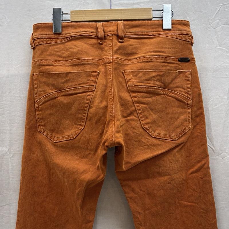 ディーゼル DIESEL パンツ デニム、ジーンズ IAKOP WASH0111D ストレッチ カラーデニム スリム テーパード パンツ 30インチ 橙 / オレンジ / orange メンズ USED 古着 中古 50163620