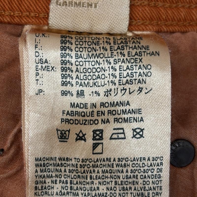 ディーゼル DIESEL パンツ デニム、ジーンズ IAKOP WASH0111D ストレッチ カラーデニム スリム テーパード パンツ 30インチ 橙 / オレンジ / orange メンズ USED 古着 中古 50163620
