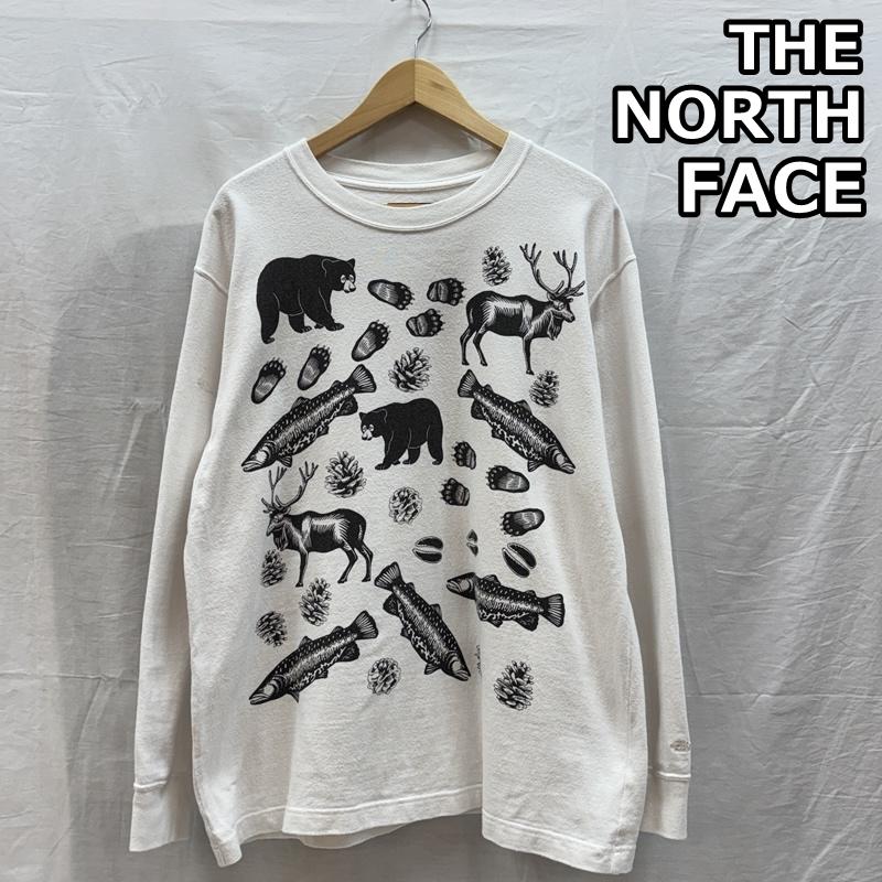 ザ ノースフェイス パープルレーベル THE NORTH FACE PURPLE LABEL Tシャツ 長袖 NT3861N 8oz L/G Graphic Tee アニマル グラフィック 長袖 Tシャツ ロンT M 白 / ホワイト / white メンズ USED 古着 中古 50163622