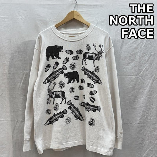 ザ ノースフェイス パープルレーベル THE NORTH FACE PURPLE LABEL Tシャツ 長袖 NT3861N 8oz L/G Graphic Tee アニマル グラフィック 長袖 Tシャツ ロンT M 白 / ホワイト / white メンズ USED 古着 中古 50163622
