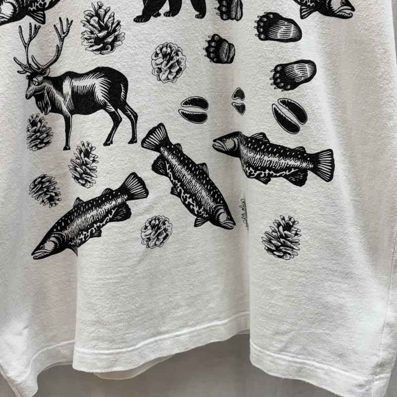 ザ ノースフェイス パープルレーベル THE NORTH FACE PURPLE LABEL Tシャツ 長袖 NT3861N 8oz L/G Graphic Tee アニマル グラフィック 長袖 Tシャツ ロンT M 白 / ホワイト / white メンズ USED 古着 中古 50163622