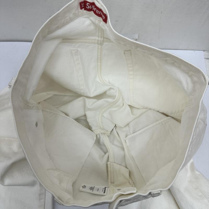 シュプリーム Supreme パンツ デニム、ジーンズ Regular Jean ボタンフライ ホワイト デニム パンツ 34インチ 白 / ホワイト / white メンズ USED 古着 中古 50163627