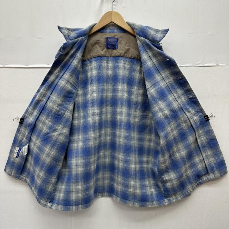 ペンドルトン PENDLETON シャツ、ブラウス 長袖 00s ボードシャツ ウール ボックス チェック シャツ XL 青 / ブルー / blue メンズ USED 古着 中古 50163628