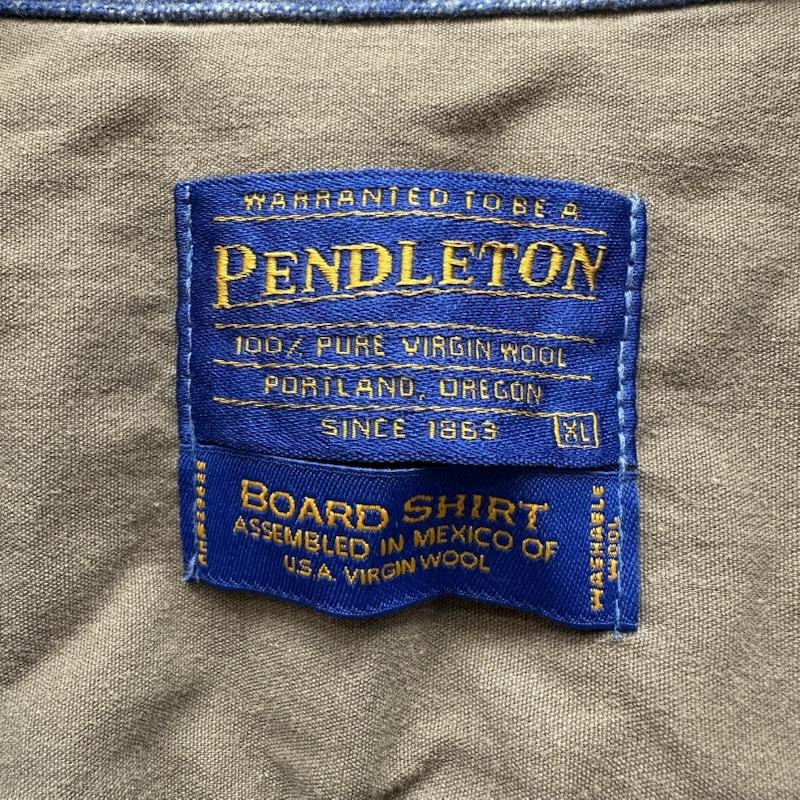 ペンドルトン PENDLETON シャツ、ブラウス 長袖 00s ボードシャツ ウール ボックス チェック シャツ XL 青 / ブルー / blue メンズ USED 古着 中古 50163628