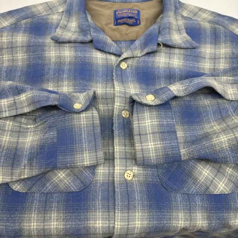 ペンドルトン PENDLETON シャツ、ブラウス 長袖 00s ボードシャツ ウール ボックス チェック シャツ XL 青 / ブルー / blue メンズ USED 古着 中古 50163628