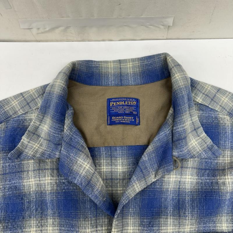 ペンドルトン PENDLETON シャツ、ブラウス 長袖 00s ボードシャツ ウール ボックス チェック シャツ XL 青 / ブルー / blue メンズ USED 古着 中古 50163628