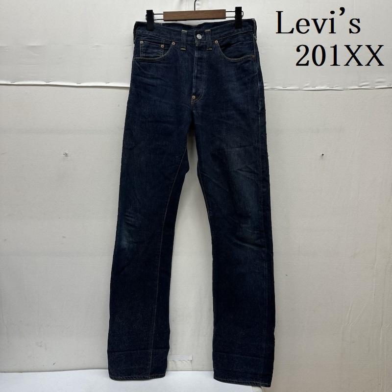 リーバイス Levi s パンツ デニム、ジーンズ 201XX ボタンフライ セルビッチ デニム パンツ シンチバック BIGE 32インチ インディゴ / インディゴ / Indigo メンズ USED 古着 中古 50163629