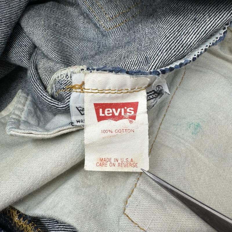 リーバイス Levi s パンツ デニム、ジーンズ 201XX ボタンフライ セルビッチ デニム パンツ シンチバック BIGE 32インチ インディゴ / インディゴ / Indigo メンズ USED 古着 中古 50163629