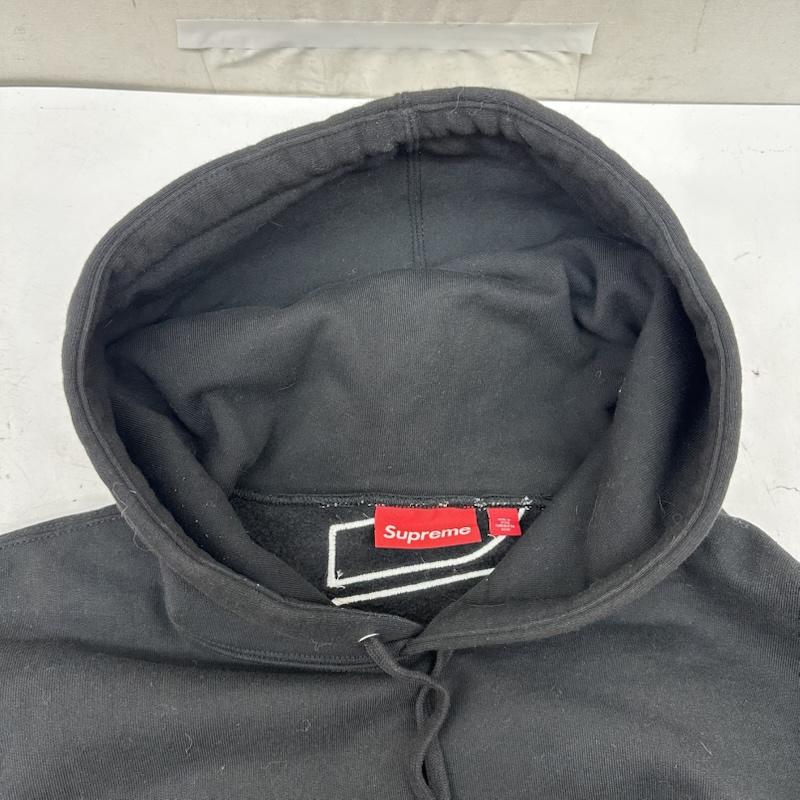 シュプリーム Supreme パーカー 長袖 Satin Applique Hooded Sweatshirt バック ロゴ パーカー XL 黒 / ブラック / black メンズ USED 古着 中古 50163631
