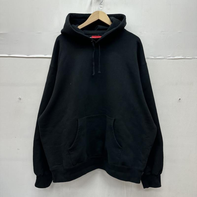 シュプリーム Supreme パーカー 長袖 Satin Applique Hooded Sweatshirt バック ロゴ パーカー XL 黒 / ブラック / black メンズ USED 古着 中古 50163631