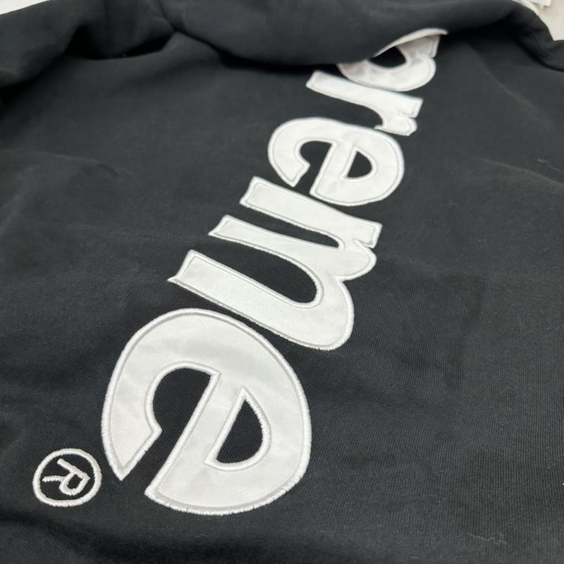 シュプリーム Supreme パーカー 長袖 Satin Applique Hooded Sweatshirt バック ロゴ パーカー XL 黒 / ブラック / black メンズ USED 古着 中古 50163631