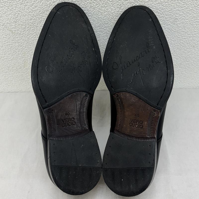 古着 USED 革靴 革靴 Giancarlo Morelli ジャンカルロモレリ ストレートチップ 外羽 レザー ドレス シューズ 25.0cm 黒 / ブラック / black メンズ USED 古着 中古 50163633