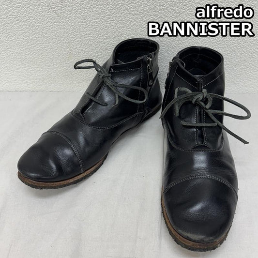 アルフレッドバニスター alfredoBANNISTER ブーツ ショートブーツ レザー ショートブーツ サイドジップ クレープソール チップライン - 黒 / ブラック / black メンズ USED 古着 中古 50163636