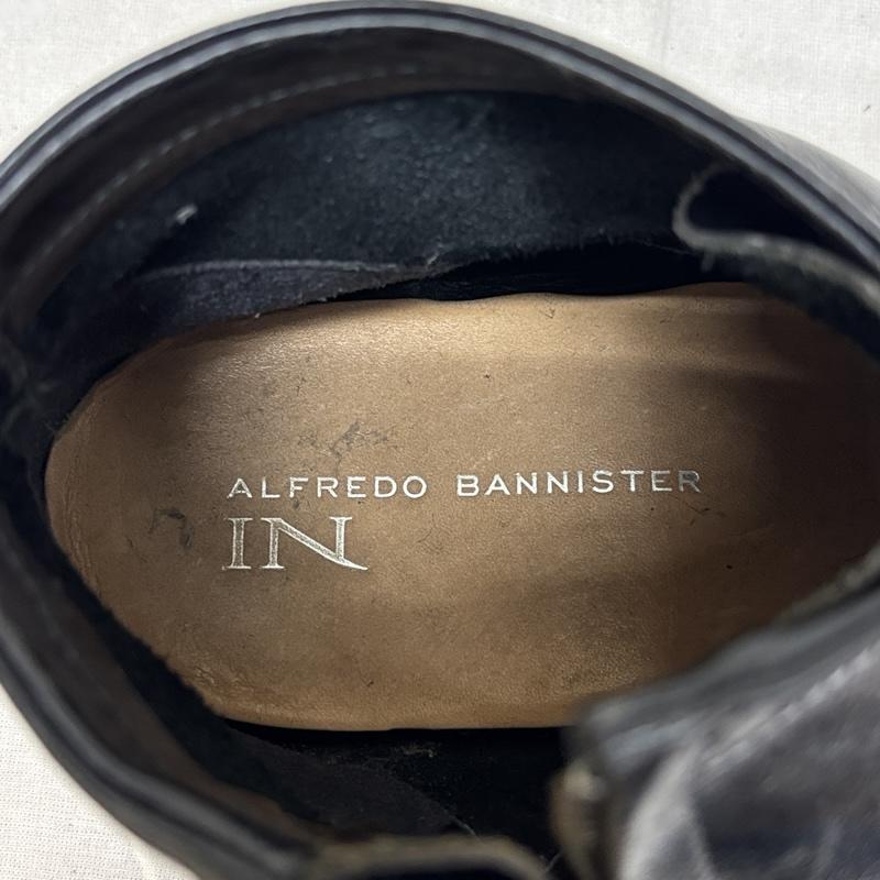 アルフレッドバニスター alfredoBANNISTER ブーツ ショートブーツ レザー ショートブーツ サイドジップ クレープソール チップライン - 黒 / ブラック / black メンズ USED 古着 中古 50163636