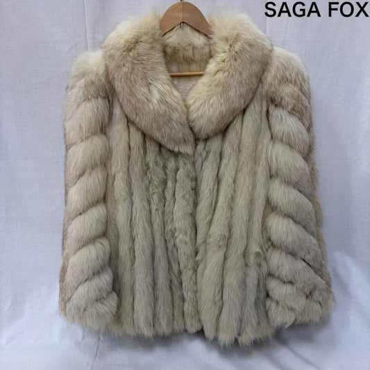 サガフォックス SAGA FOX コート 毛皮、ファー ranched fox white ファーコート ショート丈 13 ボリュームコート リアルファー - 白 / ホワイト / white レディース USED 古着 中古 50163644