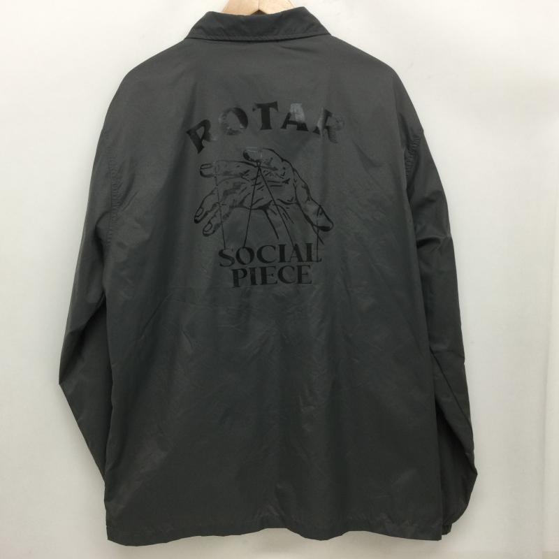ローター ROTAR ジャケット、上着 ジャンパー、ブルゾン rt2562202 バックプリント コーチジャケット XL ロゴ、文字 灰 / グレー / gray メンズ USED 古着 中古 50163654