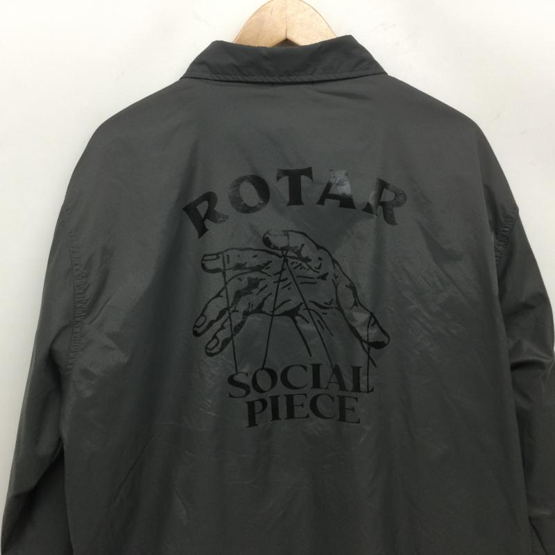 ローター ROTAR ジャケット、上着 ジャンパー、ブルゾン rt2562202 バックプリント コーチジャケット XL ロゴ、文字 灰 / グレー / gray メンズ USED 古着 中古 50163654