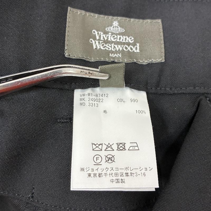 ヴィヴィアンウエストウッドマン Vivienne Westwood MAN パンツ ショートパンツ ラップ レイヤード トラウザース VW-W1-87412 ウール ハーフパンツ 48 メンズ USED 古着 中古 50163659
