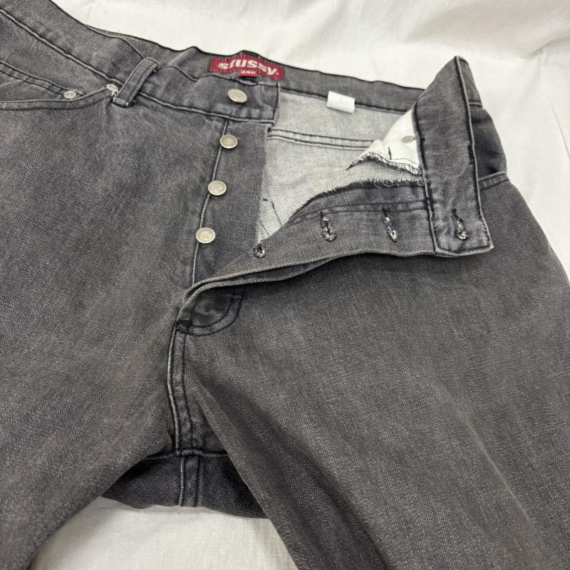 ステューシー STUSSY パンツ デニム、ジーンズ ストレート デニム パンツ グレー 90s USA製 34インチ 灰 / グレー / gray メンズ USED 古着 中古 50163664