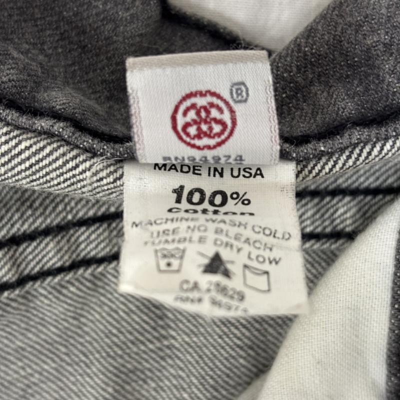 ステューシー STUSSY パンツ デニム、ジーンズ ストレート デニム パンツ グレー 90s USA製 34インチ 灰 / グレー / gray メンズ USED 古着 中古 50163664