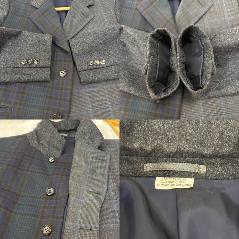 コムデギャルソンオムドゥ COMME des GARCONS HOMME DEUX スーツ スーツ セットアップ クレイジーパターン 切替4Bジャケット コムデギャルソンオムドゥ 2019aw AD2019 - メンズ USED 古着 中古 50163667