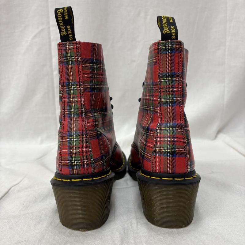 ドクターマーチン Dr.Martens ブーツ ロングブーツ CLEMENCY 8ホールブーツ タータンチェック 1460 UK：5 レディース USED 古着 中古 50163668