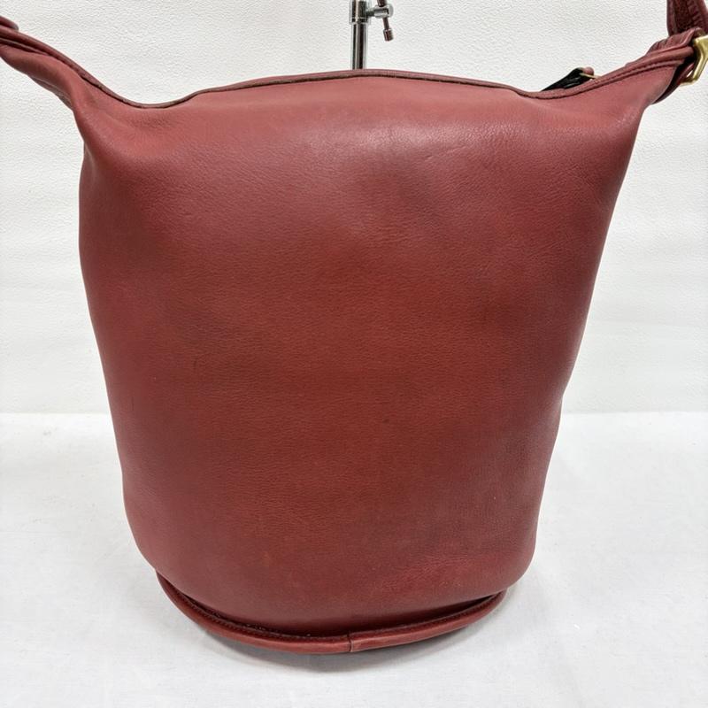 コーチ COACH ショルダーバッグ ショルダーバッグ OLD オールド バケツ型 レザー ショルダーバッグ ロゴ チャーム - 無地 ボルドー / ボルドー / レディース USED 古着 中古 50163674