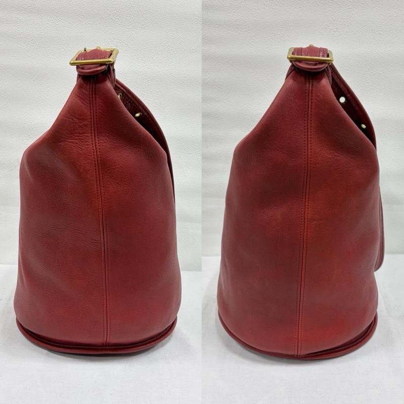 コーチ COACH ショルダーバッグ ショルダーバッグ OLD オールド バケツ型 レザー ショルダーバッグ ロゴ チャーム - 無地 ボルドー / ボルドー / レディース USED 古着 中古 50163674