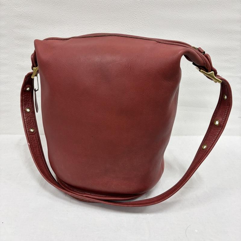 コーチ COACH ショルダーバッグ ショルダーバッグ OLD オールド バケツ型 レザー ショルダーバッグ ロゴ チャーム - 無地 ボルドー / ボルドー / レディース USED 古着 中古 50163674