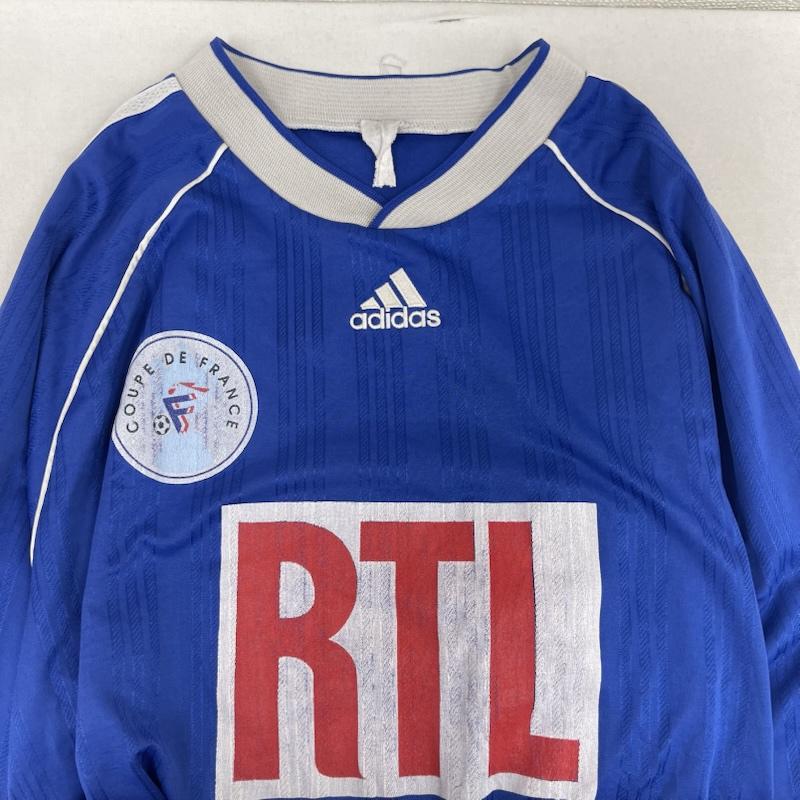 アディダス adidas カットソー 半袖 1999-2000年 シーズン フランス杯 ヴィンテージ サッカー ジャージ ゲーム シャツ 青 / ブルー / blue メンズ USED 古着 中古 50163676