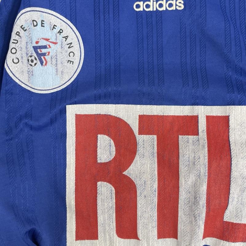 アディダス adidas カットソー 半袖 1999-2000年 シーズン フランス杯 ヴィンテージ サッカー ジャージ ゲーム シャツ 青 / ブルー / blue メンズ USED 古着 中古 50163676