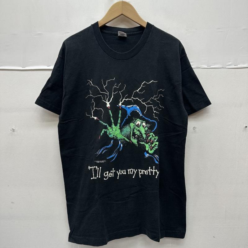 古着 USED Tシャツ 半袖 90s USA製 FRUIT OF THE LOOM オズの魔法使い 西の魔女 プリント ヴィンテージ Tシャツ L 黒 / ブラック / black メンズ USED 古着 中古 50163679