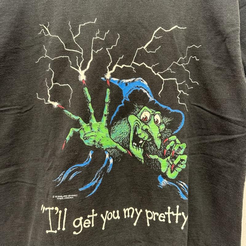 古着 USED Tシャツ 半袖 90s USA製 FRUIT OF THE LOOM オズの魔法使い 西の魔女 プリント ヴィンテージ Tシャツ L 黒 / ブラック / black メンズ USED 古着 中古 50163679