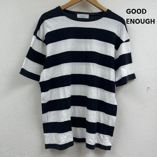 グッドイナフ GOODENOUGH Tシャツ 半袖 UNDERWEAR ボーダー クルーネック Tシャツ カットソー M 黒 / ブラック / black メンズ USED 古着 中古 50163680
