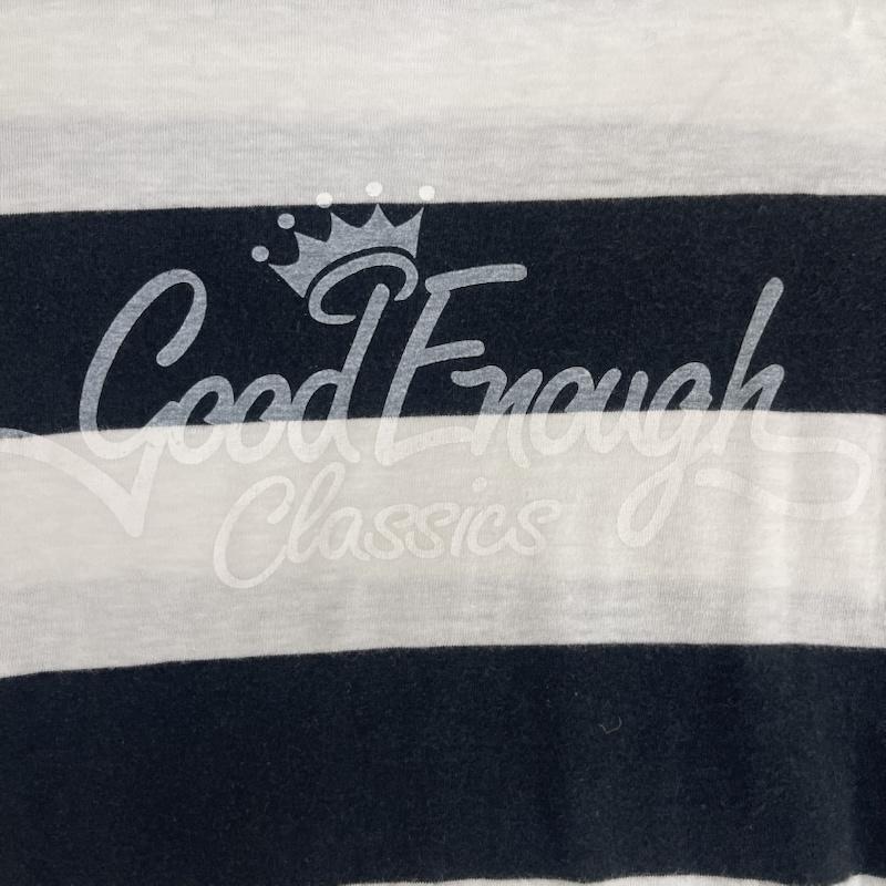 グッドイナフ GOODENOUGH Tシャツ 半袖 UNDERWEAR ボーダー クルーネック Tシャツ カットソー M 黒 / ブラック / black メンズ USED 古着 中古 50163680