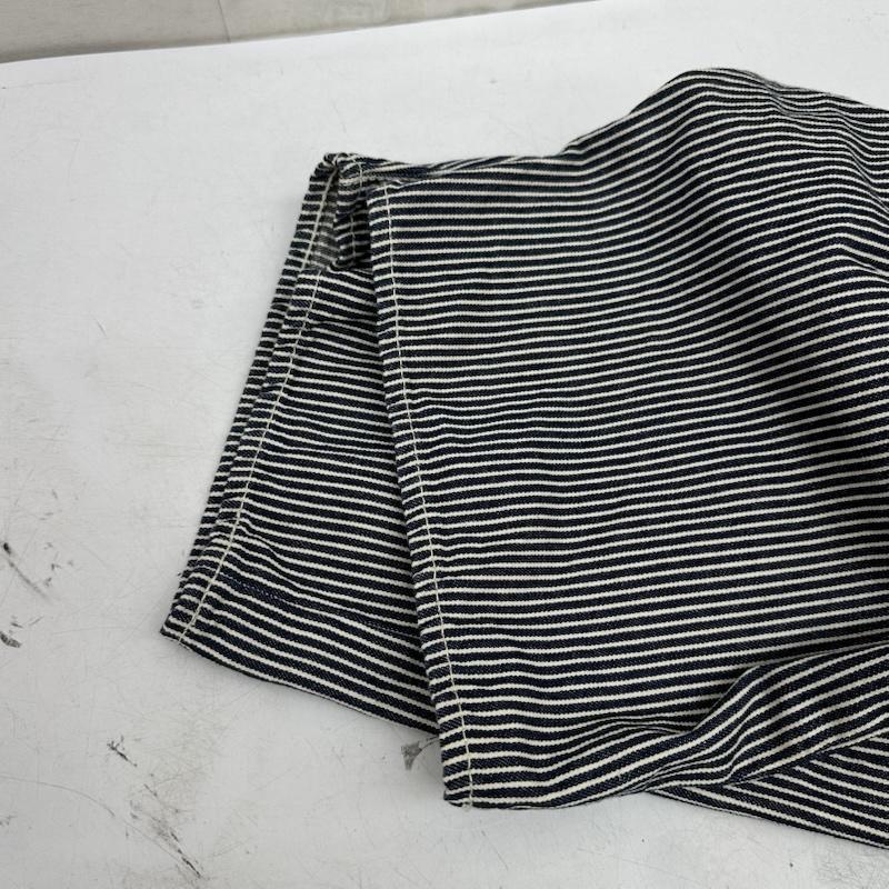アベイシングエイプ A BATHING APE パンツ ショートパンツ BAPE MILO マイロ 刺繍 ヒッコリー ストライプ デニム ハーフ パンツ S インディゴ / インディゴ / Indigo X 白 / ホワイト / white メンズ USED 古着 中古 50163682