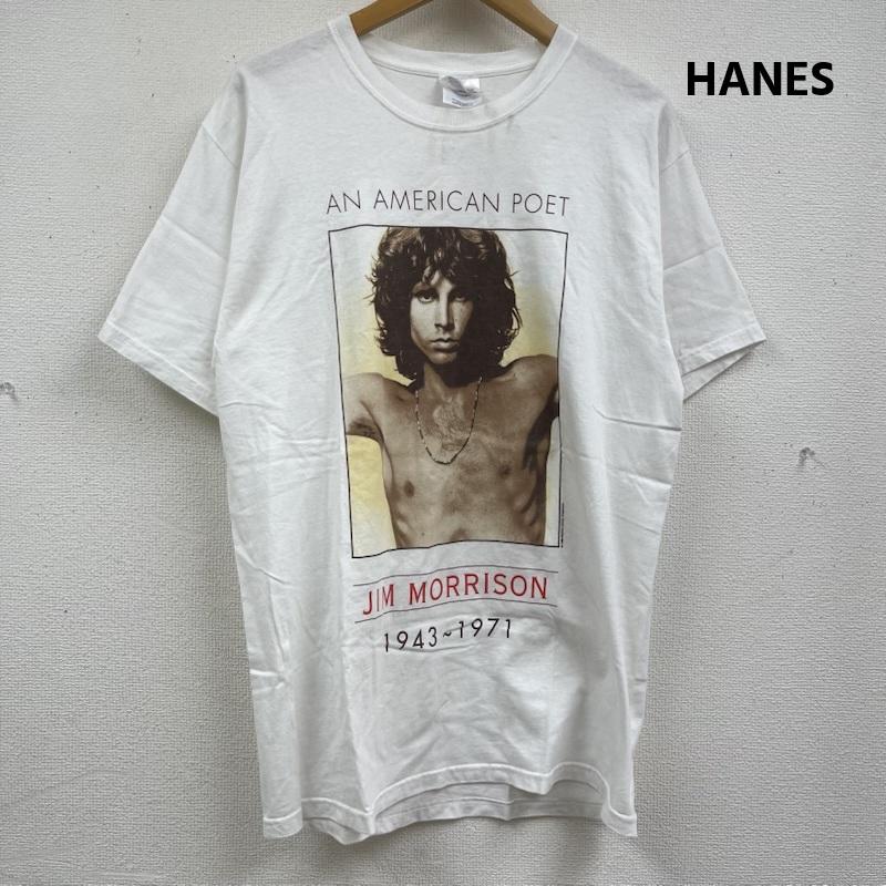 ヘインズ HANES Tシャツ 半袖 The Doors Jim Morrison ジム モリソン 追悼 プリント Tシャツ M 白 / ホワイト / white メンズ USED 古着 中古 50163683