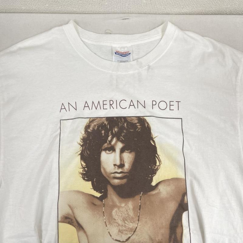 ヘインズ HANES Tシャツ 半袖 The Doors Jim Morrison ジム モリソン 追悼 プリント Tシャツ M 白 / ホワイト / white メンズ USED 古着 中古 50163683