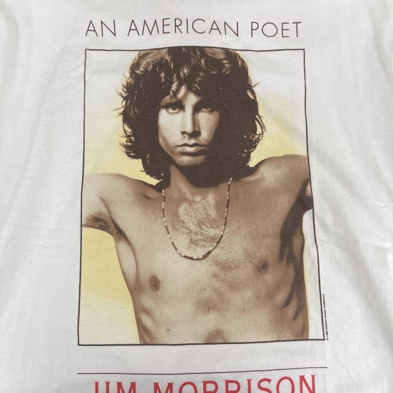 ヘインズ HANES Tシャツ 半袖 The Doors Jim Morrison ジム モリソン 追悼 プリント Tシャツ M 白 / ホワイト / white メンズ USED 古着 中古 50163683
