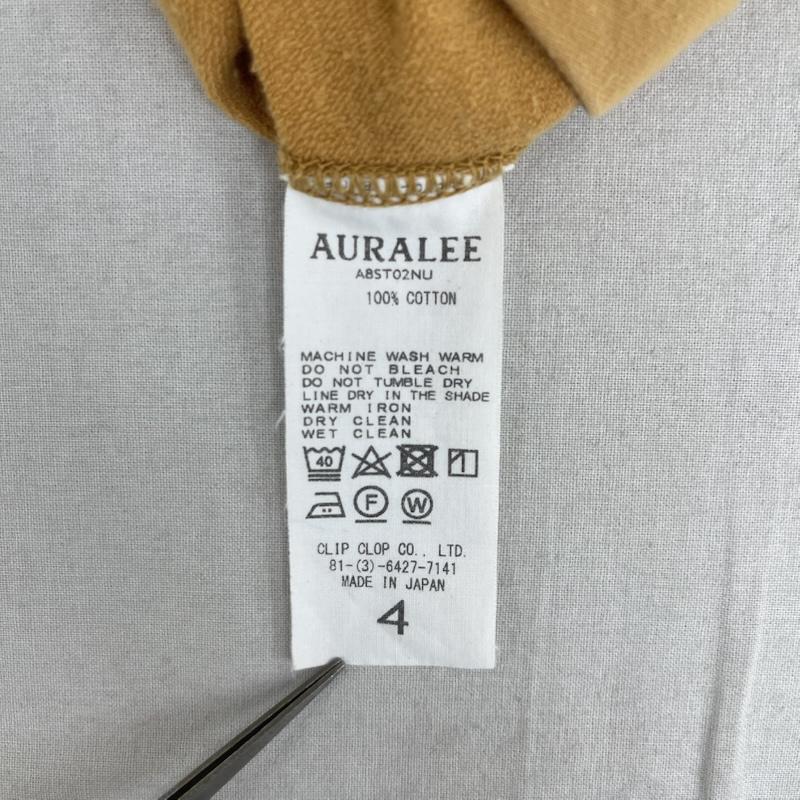 オーラリー AURALEE Tシャツ 半袖 日本製 SUPER HIGH GAUGE SWEAT BIG TEE Tシャツ a8st02nu 4 マスタード / マスタード / メンズ USED 古着 中古 50163684
